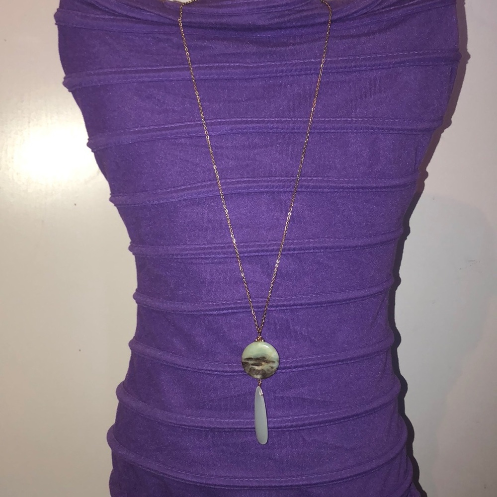 LONG STONE/CRYSTAL NECKLACE 👀